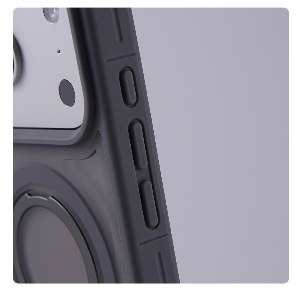 iPhone 17 Pro Max Magnetic Ring Stand Case with Skin-Feel Cover