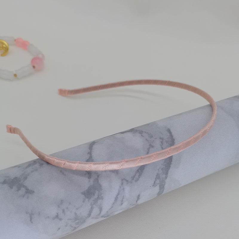 

5mm Fabric Wrapped Headband: DIY Handmade Colored Ribbon Buckle Metal Hair Accessory