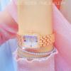 BEE SISTER BS Dame Firkantede Armbåndsklokker Gullklokke Dameklokker Rustfritt stål Sølvklokke Dame Femme Quartz Watches