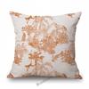 Toile De Jouy Jungle Animals Tiger Giraffe Tiger Crane Birds Navy Blue Greenish Pattern Decorative Pillow Case Car Cushion Cover