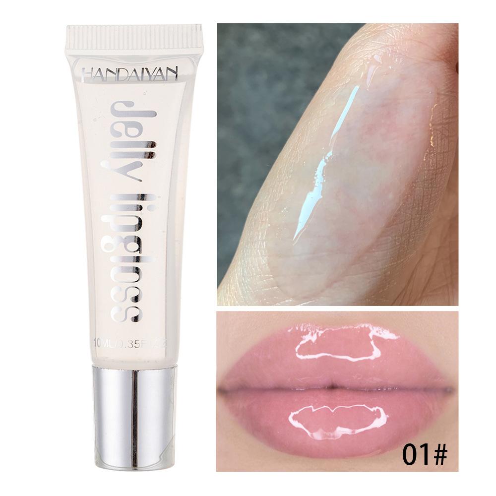 HANDAIYAN Snoepkleur Slang Jelly Lipgloss Transparante Glêzen Lipgloss Spegel Oerflak Lip Glêsfersneeisjes Dudu Lip