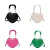 Chic Street Style Heart Patterned Handbag Fashionable 2024 Summer Pu Leather Tote Bag