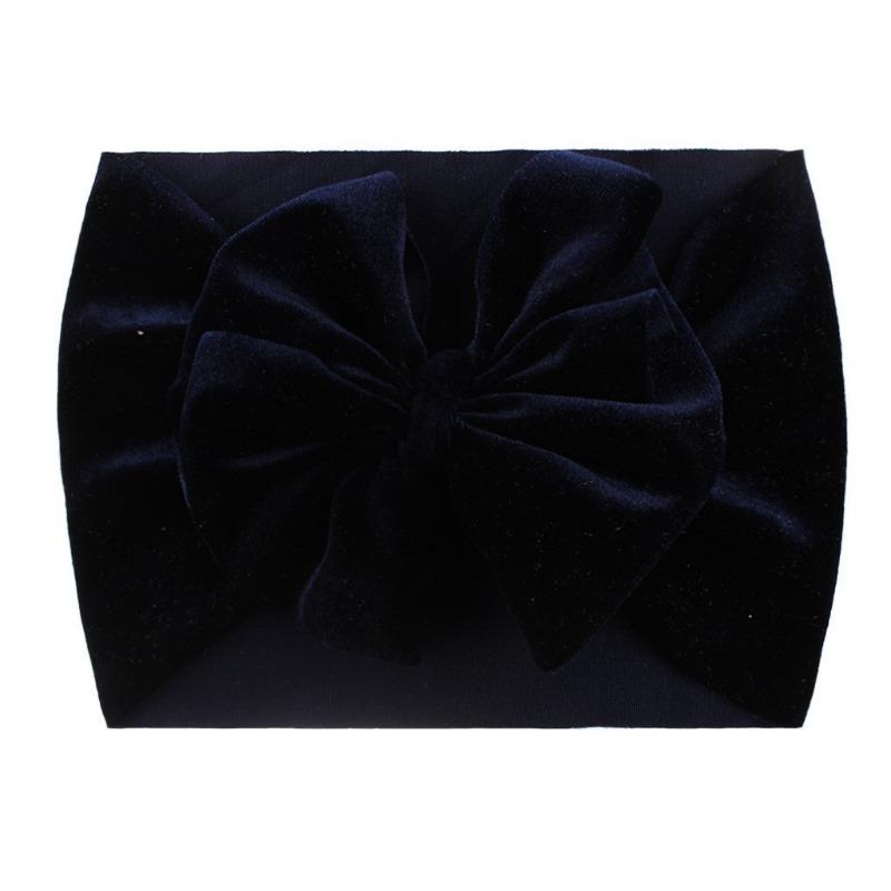 New summer baby golden velvet headscarf, children's double bow headband, comfortable baby hair accessories