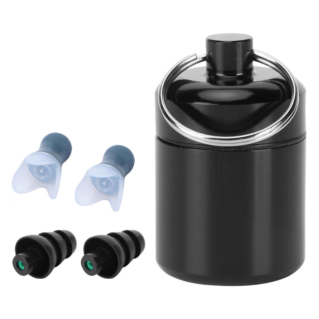Waterproof Ear Plugs with Filter Noise Reduction Reusable Earplug Protector for Swimming