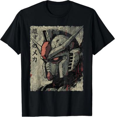 Vintage Mecha Roboter Japanischer Anime Stil Retro T-Shirt