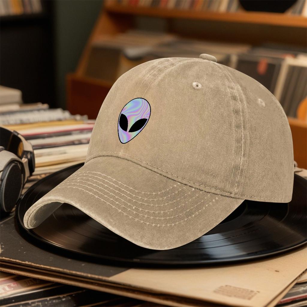 Alien UFO Logo Vintage Baseball Cap Hiking Hat Classic Printed Men And Women Party Street Lightweight Ideal Gift Suitable for Le