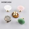 30×20mmSmall Oval Furniture Handle Brass Jewelry Box Drawer Door Knob Cupboard Dressing Cabinet Pulls Crystal Agate Stone Handle