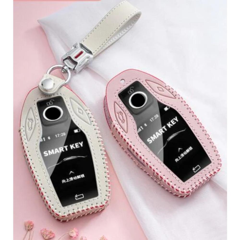 Autoleder Schlüsselanhänger LED-Anzeige Schlüsselhülle Halter Abdeckung für BMW 5 7er G11 G12 G30 G31 G32 I8 I12 I15 G01 G02 G05 G07 X3 X4 X5 X7