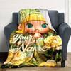 Pop Mart Personalized Text Blanket Throw Personalized Blanket Soft Warm Cozy Suitable for Bed Chair Office Seaside Four Seasons Universal