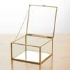 Hexagon Transparent Glass Ring Box Wedding Ring Box Geometric Clear Glass Jewelry Box Jewelry Organizer Holder Tabletop Containe