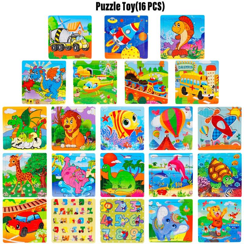 Kindergarten Wooden Puzzle Cards Animal And Transportation Themes Educational Toy For Kids