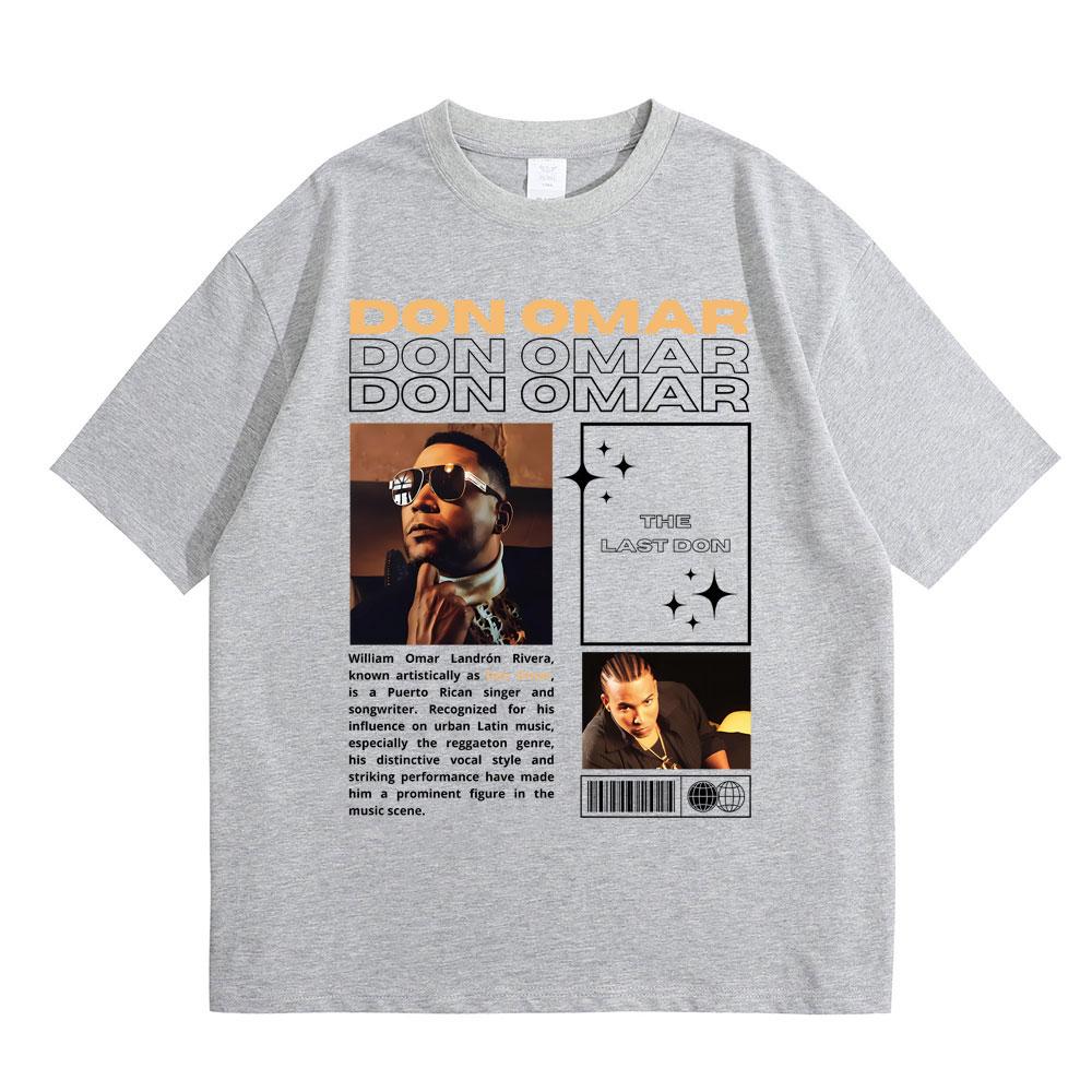Rare Singer Don Omar The Last Don Graphic T-shirts Men Women Hip Hop Vintage Oversized Tshirt Male Fashion Casual Cotton T Shirt