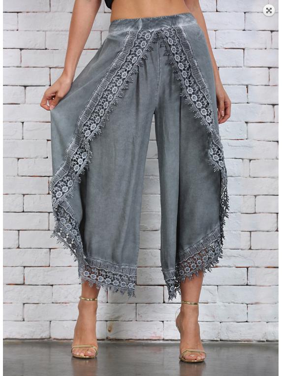 2024 Women's Hot-Selling Lace Trim Harem Pants