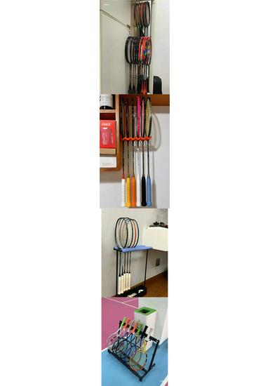 Wall-Mounted Racket Display: Badminton and Tennis Storage Hook