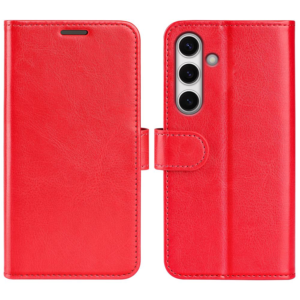 For Samsung Galaxy S24 FE Case Crazy Horse Texture Leather Stand Phone Cover with Wallet