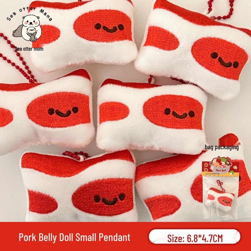 Cute Food Plushie Keychain: Creative Plush Food Toy Doll Pendant for Bags and Keyrings