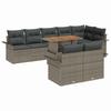 Garden Sofa Set with Cushions 9 Pcs Grey Poly Rattan