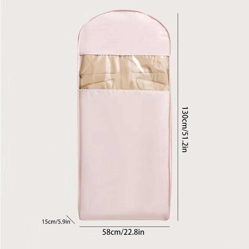 1pc Down Jacket Compressed Dust Cover Clothes Compression Hanging Bag Household Visible Clothes Storage Bag Wardrobe Organizer