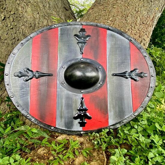 45.72 Cm Medieval Leif Erickson Viking Valhalla Authentic Battle Worn Viking Shield, Norse Viking Shield, Viking Gift Him Her
