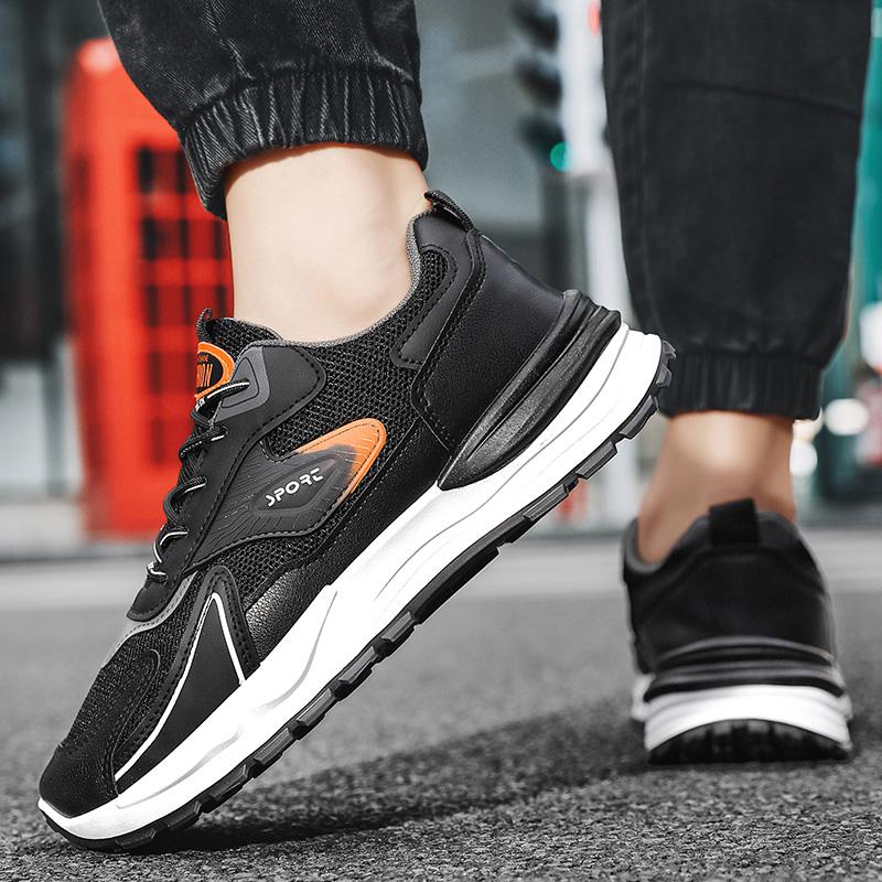 Men's breathable mesh casual sports shoes four season new soft soled non slip outdoor running shoes student shoes male sneakers