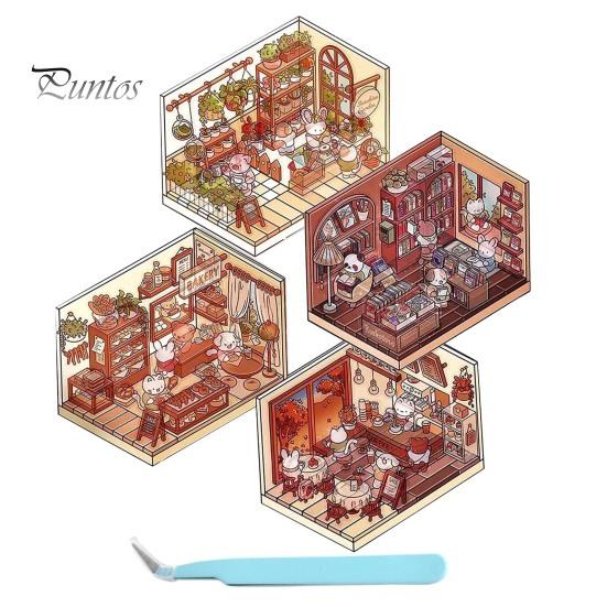 

Набор 3D-наклеек для самостоятельного изготовления, многоразовые наклейки для снятия стресса с пинцетом, наклейки для кафе в супермаркете и кафе с кошками 1 Set B