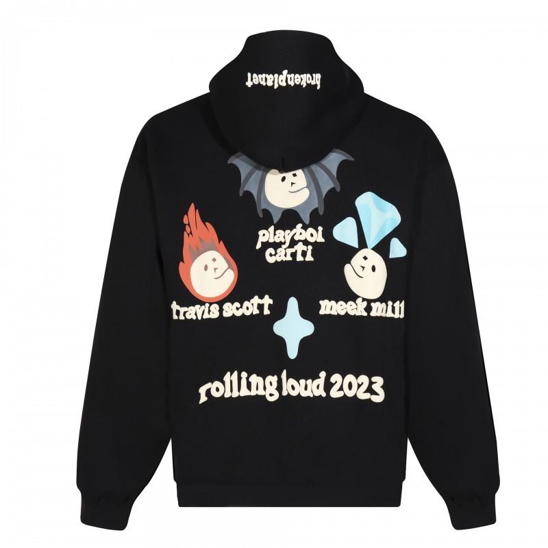 Cotton Hoodie Travis Scott Style Skull Print Streetwear Teens