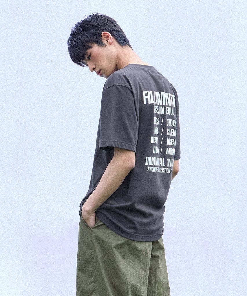 FILLUMINATE Contrast Graphic T-Shirt - Charcoal