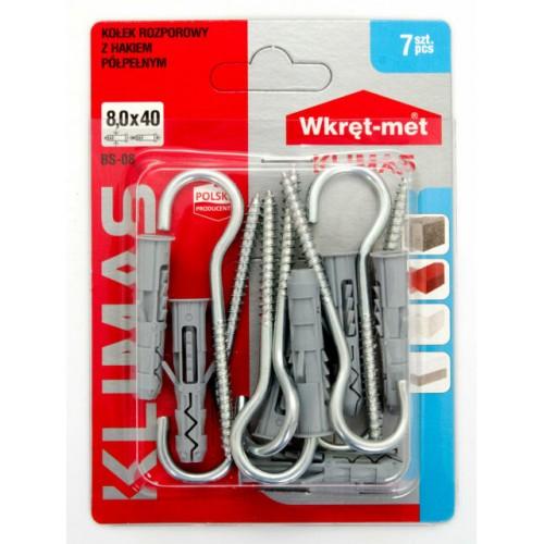 Expansion bolts with a half-double ceiling hook 8x40 cm