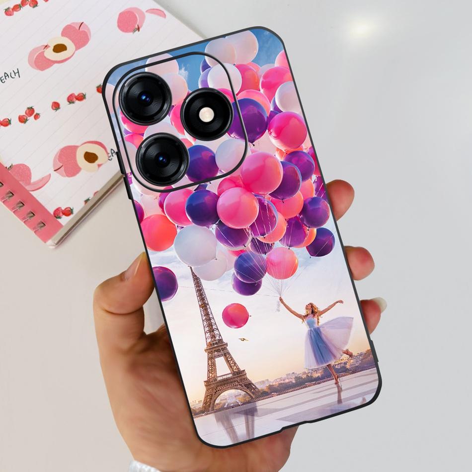 Phone Case For Tecno Spark 10 10C 2023 Fashion Flower Cat Butterfly Soft Silicone TPU Cases For Tecno Spark10 Spark10c KI5q KI5k