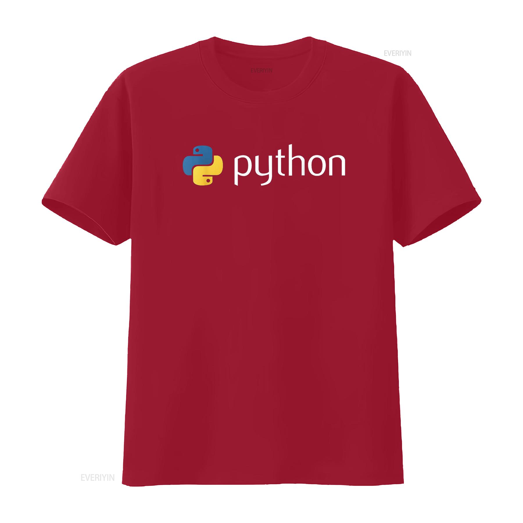 Python Programmer T Shirt Computer Developers tee vintage Washed Top For Everyday Wear Unisex fashion Breathable S