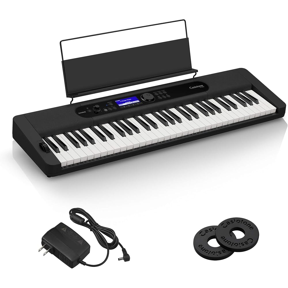 Casio Casiotone CT-S400 Electronic Keyboard (Black) with Touch Response, 61 Standard Keys