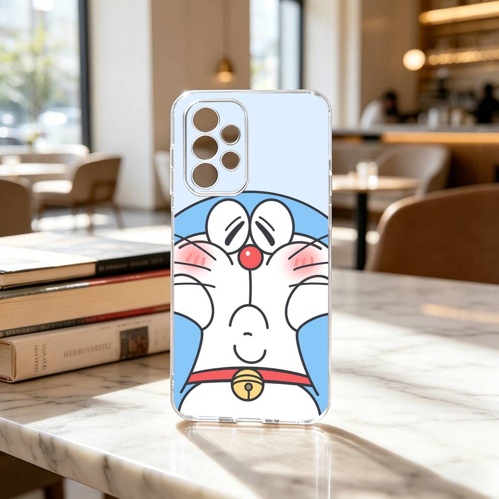 Cute Cartoon M-Doraemon Shockproof Phone Case Transparent Silicone Soft For Samsung S25,S24,S21,S22,S23,S30,Ultra,S20,Plus,Fe