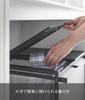 Yamazaki Jitsugyo 1821 Blindfold Separation Dust Wagon with Lid 45L 2 Separations Black W52 X D44 X H60cm Tower Trash Can with Handle and Casters