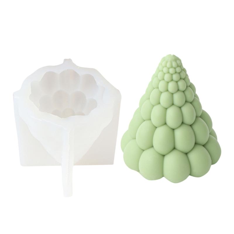 Flexible Silicone Mold Handmade Scented Candle Mould Geometric Christmas Tree Aromatherapys Mold Home Decorations