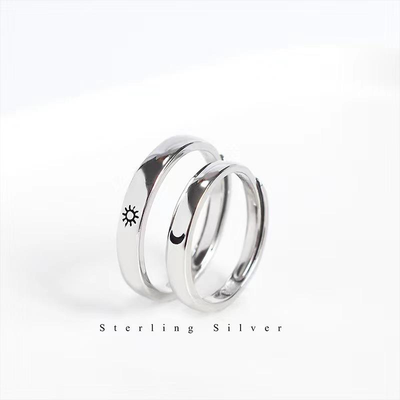2024 Sun Moon Stars Couple Ring: Women’s High-End Niche Fashion Index Ring
