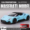 Diecast 1/22 Maserati MC20 Super Sports Car Alloy Model Sound & Light Pull Back Toy Boy Sports Car Toy Birthday Present for Kid