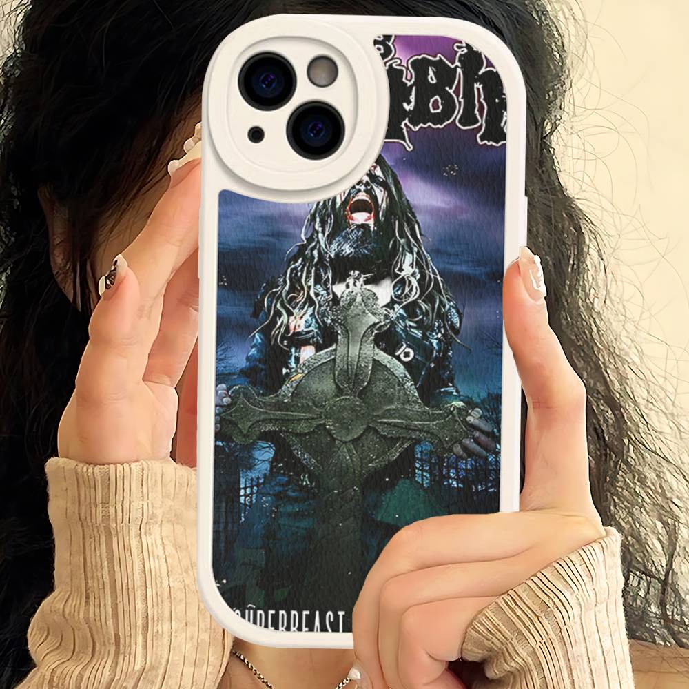 Retro Singer R-Rob Z-Zombie Phone Case For IPhone 16 15 14 13 12 11 Pro Max Plus Soft Leather Cover