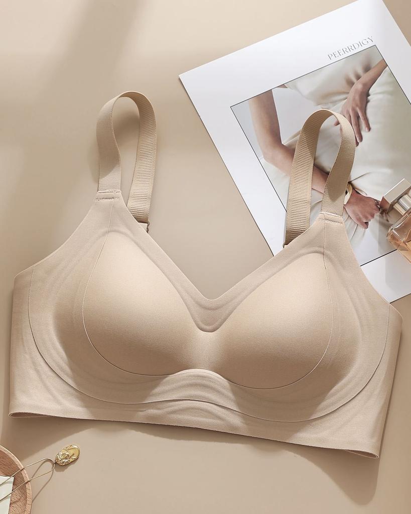 Jelly Glue Strip, Fully Fixed Cup, Underwear, Women's Small Breasts Gathered, Not Empty Cup, Pull Up Support, Anti-sagging Palm Cup, Bra