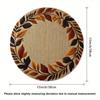 4PCS Autumn Leaf Wreath Design Round Placemats Kitchen Dining Room Decor Home Accents Heat Resistant Placemats