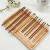 1 Pair Cute Animals Long Chopsticks Wooden Household Chopsticks Reusable Solid Color Baby Training Chopsticks Kitchen Tableware