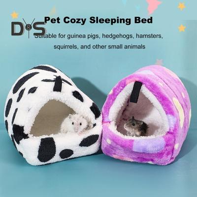 Hamsternest, süßes Schlafbett für Kleintiere, Hamsterhaus, Mini-Haustier, Winter, warmes, gemütliches Nest für Kaninchen, Eichhörnchen, Meerschweinchen