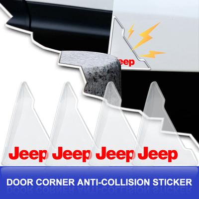 2 ks Průhledný kryt rohu dveří auta Nálepka na ochranu proti poškrábání Pro Renegade Wrangler JK JL Grand Cherokee Compass Patriot