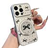 Ins Polka Dot Bow Rotating Bracket Is Suitable for Apple 17Pro Mobile Phone Case IP16/15/14 Electroplating 13 Women 12
