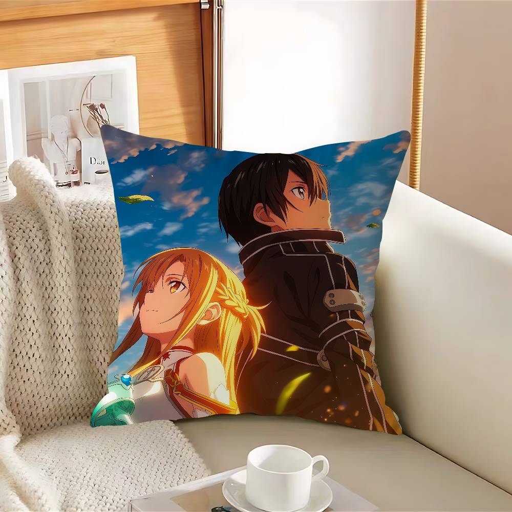 Sword Art OnlineS Pillow Cover For Bedroom Room And Living Room Sofa Decorative Cushion Cover