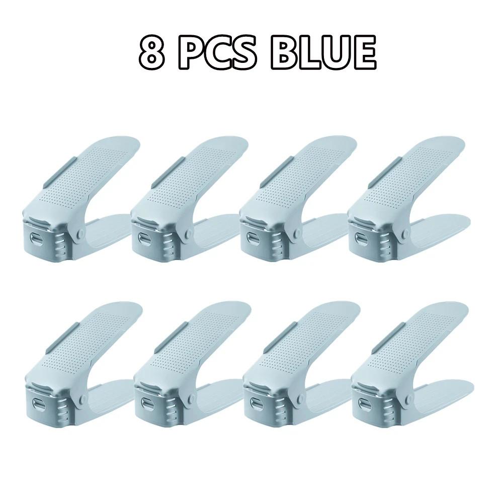 6/8/12/14Pcs Adjustable Shoe Organizer Shoe Support Rack,Space Saving Shoe-Shelf for Closet,Shoe Organizer Shoe Rack for Cabinet