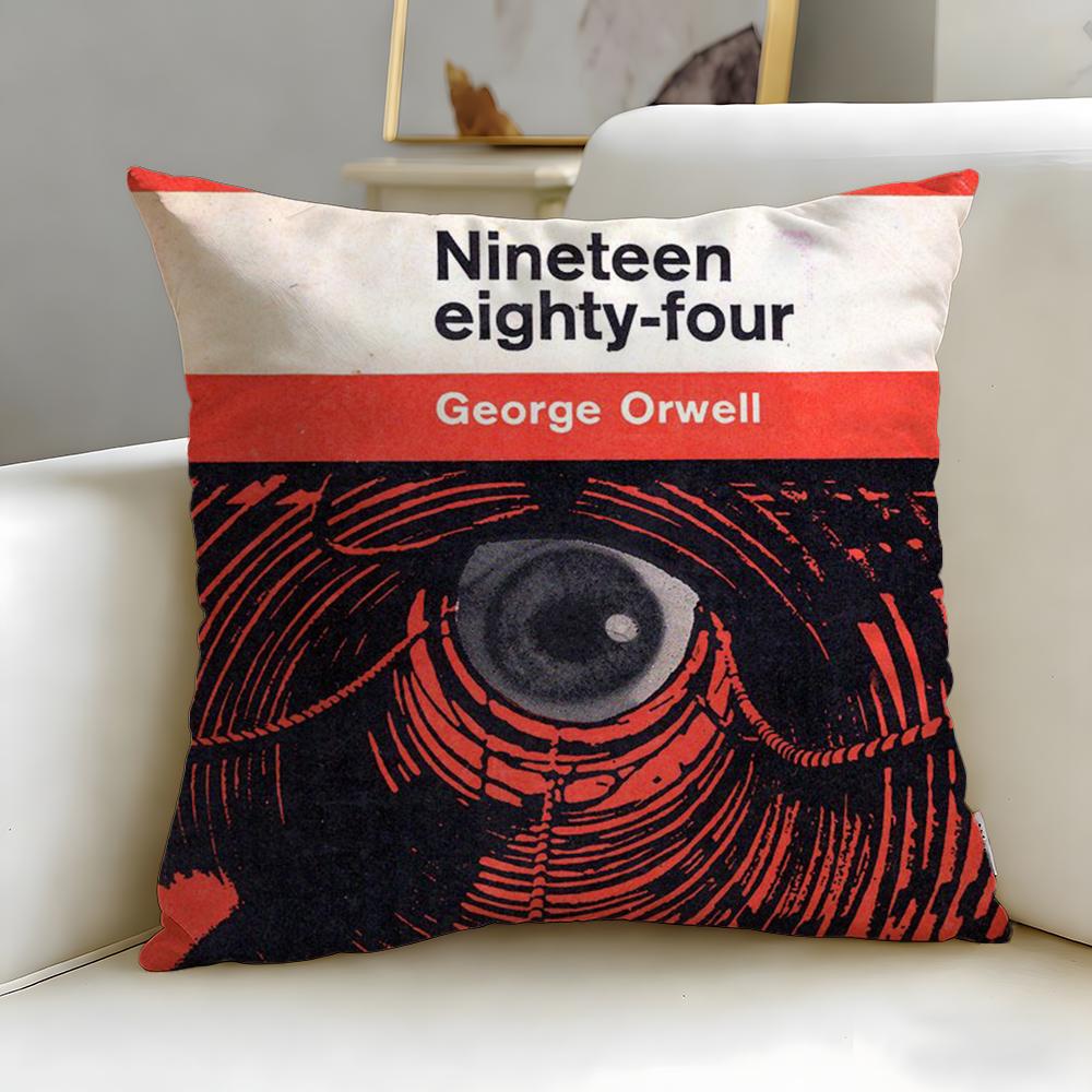 Klassischer Roman Neunzehnhundertvierundachtzig Kissenbezug Weich Leicht zu Waschen Kissenhülle Vielseitig für Sofa Bett Reise und Büro