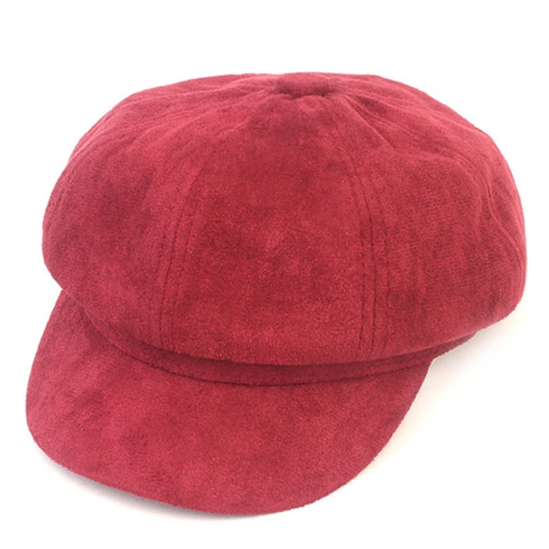 

Универсальная химия Кепка газетчика из винной замши FREE