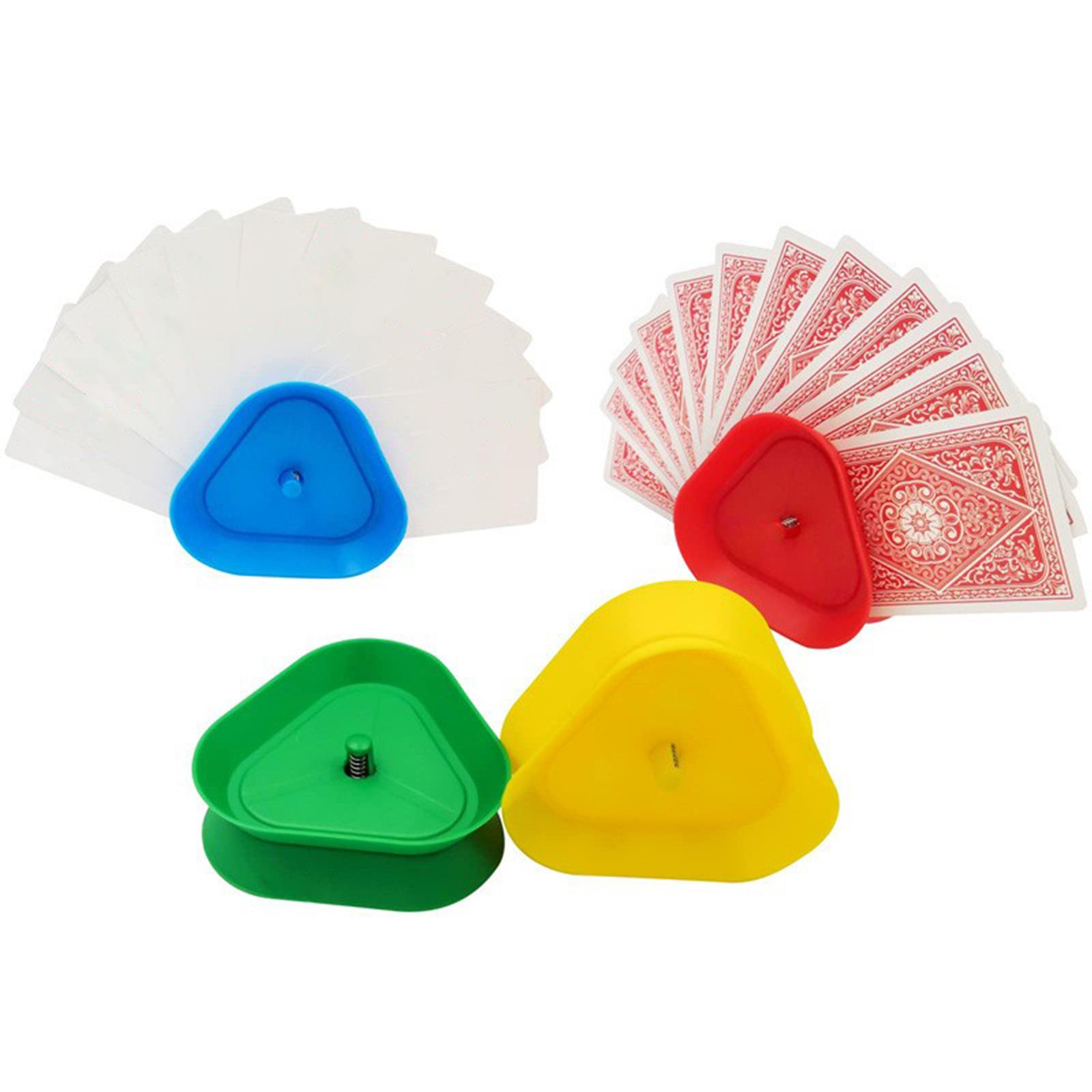 

Держатели для игральных карт, 4 штуки - Держатель для карт свободные руки для детей, взрослых, пожилых людей | Пластиковые держатели для карт для покера, игровых вечеров, классных занятий One Size