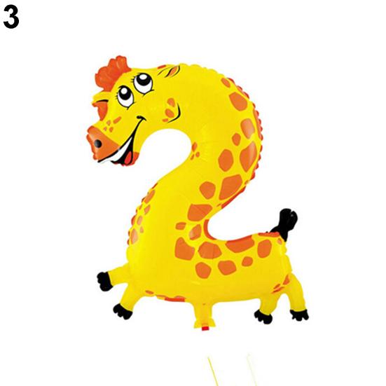 Cute Animal Balloons Kids Party Decor Ballon Birthday Wedding Number Foil Gift