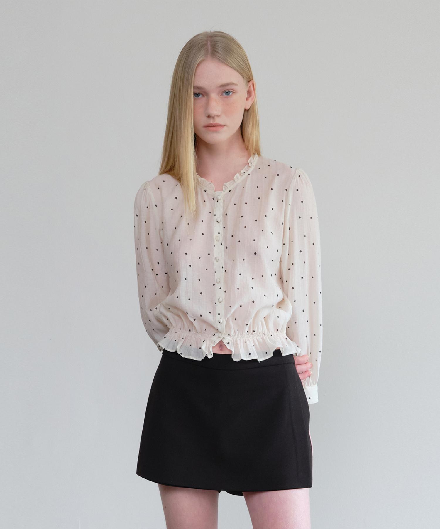 Hane Frill Collar Blouse_Dot S